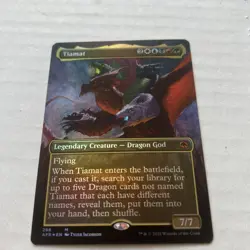 1x Tiamat ~~ Borderless - Foil NM-Mint, English Adventures in the Forgotten Real - Image 2