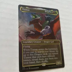 1x Tiamat ~~ Borderless - Foil NM-Mint, English Adventures in the Forgotten Real - Image 4