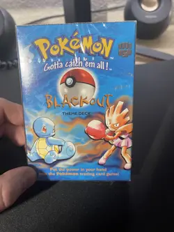 Pokemon Base Set Theme Deck Blackout OPENED. Box, Counters and Manual Only. - Image 1