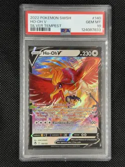 2022 POKEMON SWORD & SHIELD SILVER TEMPEST #140 HO-OH V PSA 10 - Image 1