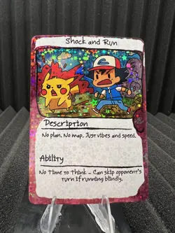 Shock and Run 69/100 Numbered Hit Holo - PokeDoodly Fan Art - Pokemon - Image 1