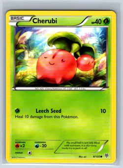 Pokemon Cherubi B&W Plasma Storm 6/135 LP - Image 1