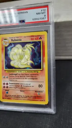 1999 VULNONA NINETALES HOLO FOIL GERMAN BASE SET POKEMON TCG PSA 8 #12/102 - Image 3