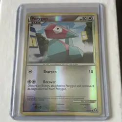 2010 Pokemon, HGSS Triumphant, #73/102 Porygon, Reverse Holo Common - Image 1
