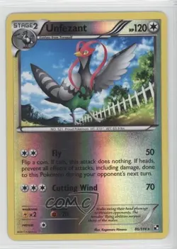 Unfezant Reverse Foil Pokemon Black & White Base Set #86 - Image 1