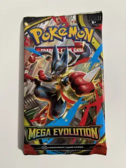 22.6g HEAVY Pokemon TCG: Mega Evolutions Booster Pack SEALED Lucario Art - Image 2