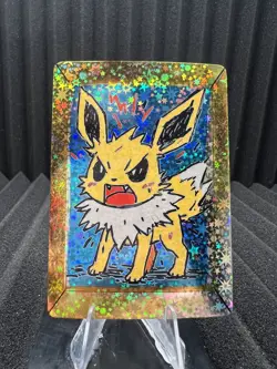 Jolteon 44/100 Numbered Hit Holo - PokeDoodly Fan Art - Pokemon - Image 1