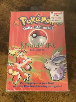 Brushfire Pokemon Base Set Theme Deck - Shadowless Potential - DECK ON TOP! - Image 1