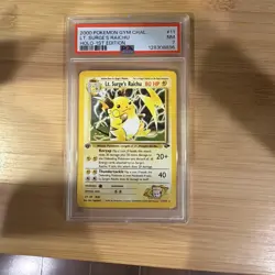 Lt. Surge's Raichu 1st Edition 11/132 Gym Challenge Holo Pokemon PSA 7 - Image 1