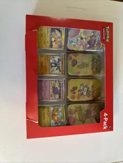 Sam’s Club Pokemon 151 4-Pack Mini Tins New Sealed (Box Damaged) - Image 1
