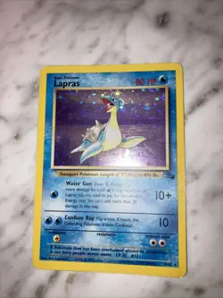 Pokemon Lapras Holo Rare Fossil Set 10/62 Lightly Played - Image 2