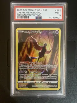 POKEMON 2023 Promo Crown Zenith Tins GALARIAN ARTICUNO SWSH282 PSA 9 Mint RARE - Image 1