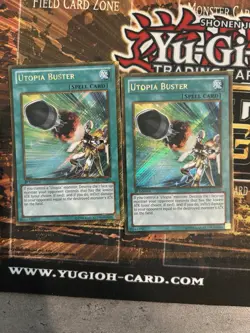 Yu-Gi-Oh! Utopia Buster Spell Card X2 NM 1st Edition GOLD RARE - Image 1