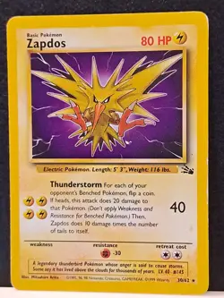 Zapdos (30/62) Non Holo Fossil Set Rare Pokemon Card LP - Image 1