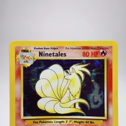 Pokemon TCG Ninetales Base Set Holo Unlimited Rare Card 12/102 WOTC LP - Image 3