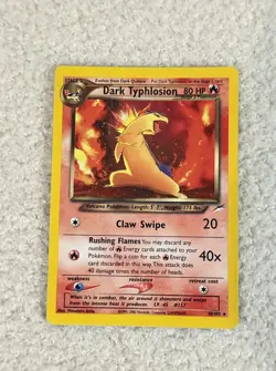 Dark Typhlosion 10/105 Neo Destiny Holo Pokemon Card TCG In Good Condition! - Image 1