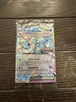 Vaporeon EX Prismatic Evolutions STAMPED Sealed Promo Card 023/131 Surprise Box - Image 1