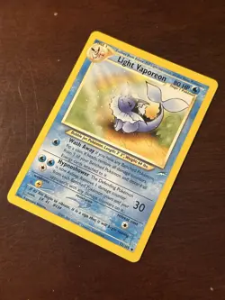 Pokemon TCG Light Vaporeon Neo Destiny 52/105 Regular Uncommon Card - Image 1