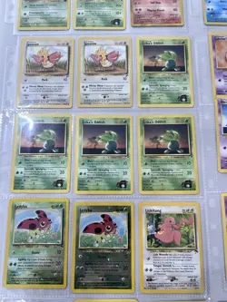 Pokemon Cards Base Set Lot In Binder Pages Nintendo WOTC 1999 Vintage Cards - Image 2