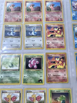 Pokemon Cards Base Set Lot In Binder Pages Nintendo WOTC 1999 Vintage Cards - Image 4