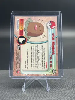 POKEMON CARD Foil DIGLETT #50 Black Logo 1999 Topps TV Animation Edition - Image 2