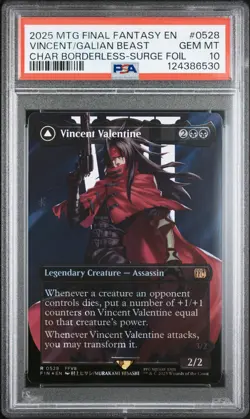 2025 MTG FINAL FANTASY #0528 GALIAN BEAST/VINCENT VALENTINE PSA 10 - Image 1
