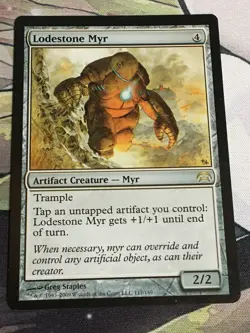C5015 MAGIC GATHERING MTG PLANECHASE LODESTONE MYR #117 RARE LP - Image 1