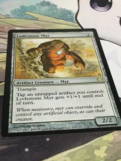 C5015 MAGIC GATHERING MTG PLANECHASE LODESTONE MYR #117 RARE LP - Image 2