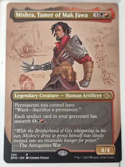 Mishra, Tamer of Mak Fawa - BORDERLESS - Brothers' War - Magic the Gathering MTG - Image 1