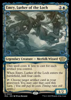[1x] Emry, Lurker of the Loch - Foil Near Mint, English March of the Machine Ext - Image 1
