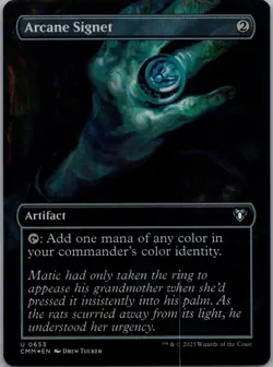 MTG Commander Masters #0653 Arcane Signet (Borderless) FOIL NM US SELLER - Image 1