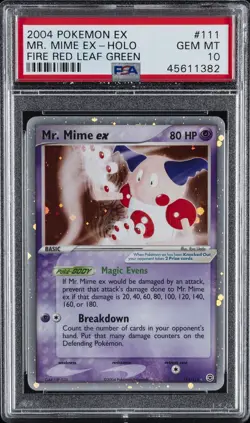 2004 POKEMON EX FIRE RED & LEAF GREEN #111 MR. MIME EX-HOLO PSA 10 - Image 1