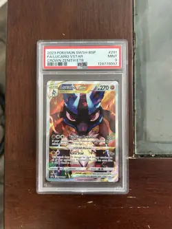 Pokemon TCG Lucario VSTAR Promo Crown Zenith SWSH291 PSA 9 Mint - Image 1