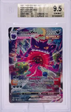 Pokemon Gengar VMAX Fusion Strike Secret Rare Full Alt Art #271 - BGS 9.5 GEM MT - Image 1