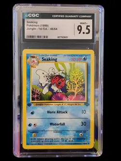 Seaking 1999 Pokemon Jungle 1st Edition 46/64 CGC MINT+ 9.5 - Image 1