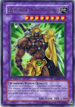 Yugioh! LP Elemental Hero Wildedge - EEN-EN035 - Ultra Rare - 1st Edition Lightl - Image 1