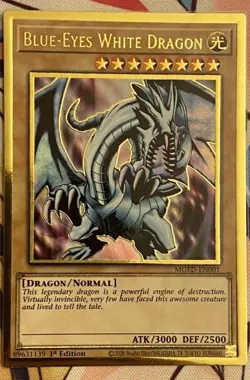 Yugioh Maximum Gold Blue Eyes White Dragon MGED-EN001 - M/NM! - Image 1