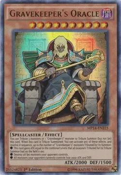 Yugioh! LP Gravekeeper's Oracle - MP14-EN215 - Ultra Rare - 1st Edition Lightly - Image 1