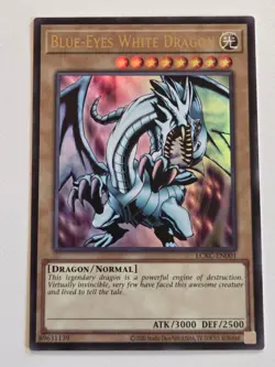Blue-Eyes White Dragon LCKC-EN001 (Version 1) LOB Art Yugioh Ultra Rare NM - Image 1