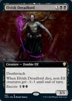 Elvish Dreadlord (Extended Art) - Light Play MTG Commander Legends - Image 1
