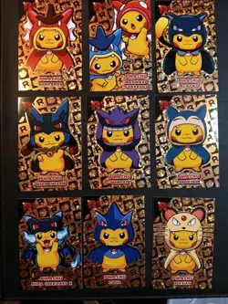 Pikachu Poncho Set Gold Holo Team Rocket Card Database Peru Pokemon Full Set - Image 1