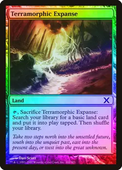 Terramorphic Expanse FOIL 10th Edition HEAVILY PLD Land Common MTG CARD ABUGames - Image 1