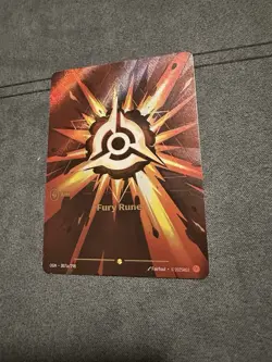 2025 League of Legends Riftbound English TCG Card Fury Rune OGN·007b/298 Alt Art - Image 1