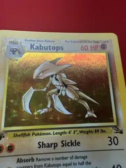 Pokemon TCG Original Fossil Set Kabutops Card 9/62 1st Edition Rare Holo LP - Image 5