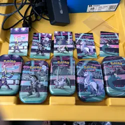 POKEMON TCG 2022 GALAR POWER MINI TINS SET PROMO CARDS EEVEE COINS NO PACKS C22 - Image 3