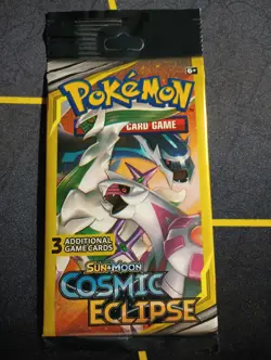 Sealed Pokemon Sun & Moon Cosmic Eclipse Sleeved Booster Hanger 2 Pack Card Lot - Image 3