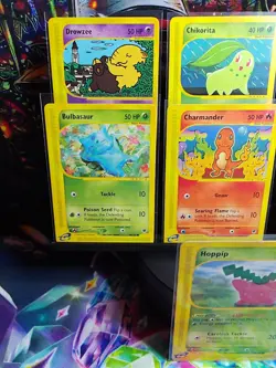 Pokemon e-Reader Lot (7 Cards) Charmander Bulbasaur Chikorita Drowzee Vintage - Image 2