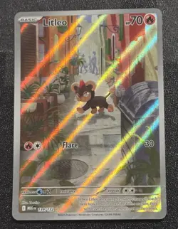 Litleo Illustration Rare 139/132 Mega Evolution Pokemon TCG Near Mint Card NM - Image 1