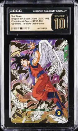 2025 DRAGON BALL SUPER DIVERS PROMO CARDS #SDVP-020 SON GOKU CGC 10 PRISTINE - Image 1