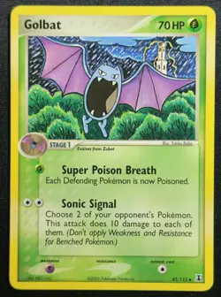 Golbat 43/113 2005 EX-Delta Species Uncommon Pokemon Card NM - Image 1